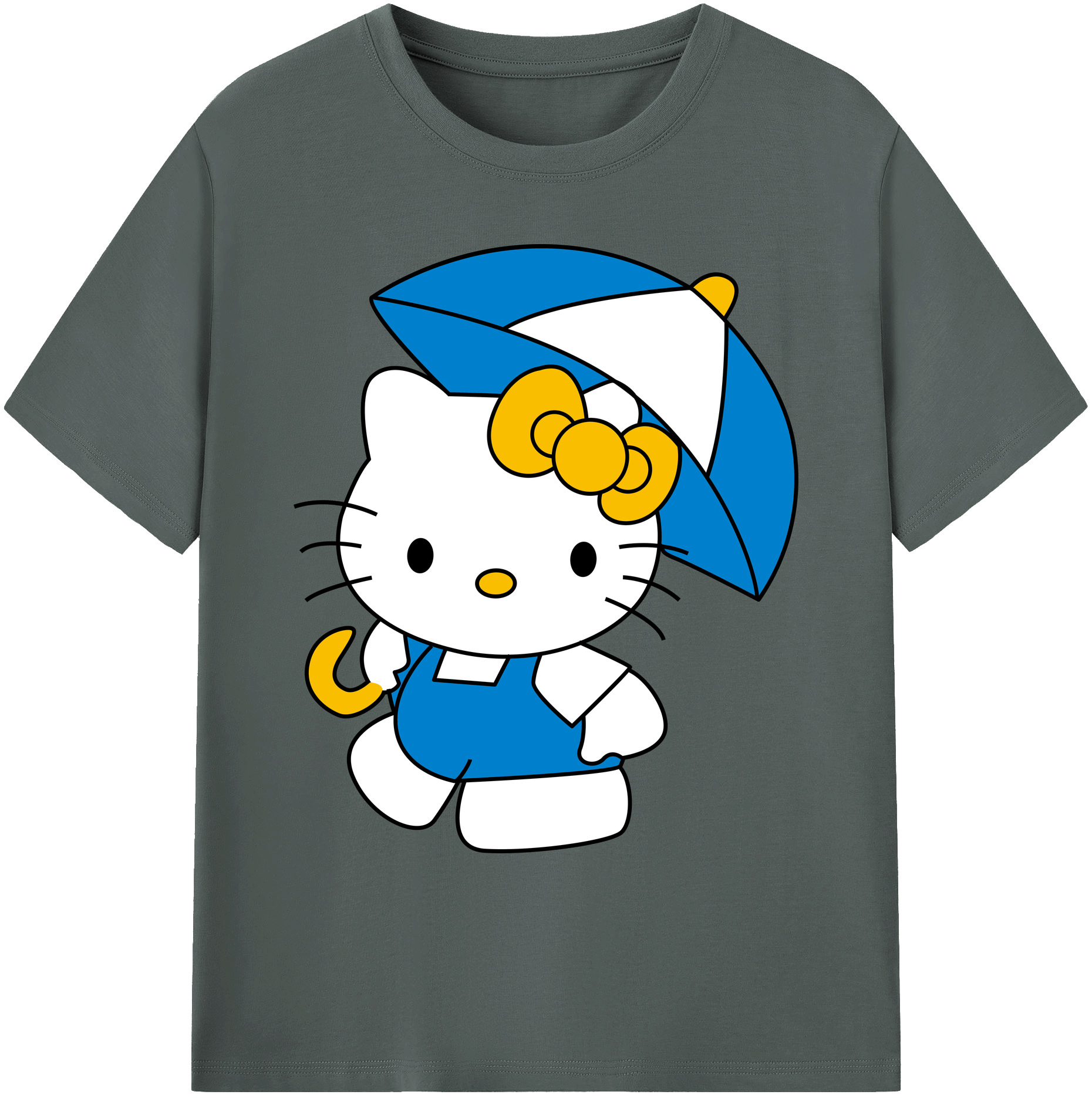 （画像用） Hello Kitty ハローキティ 綿100％ メンズ半袖Tシャツ｜肌触りやわらか＆通気性